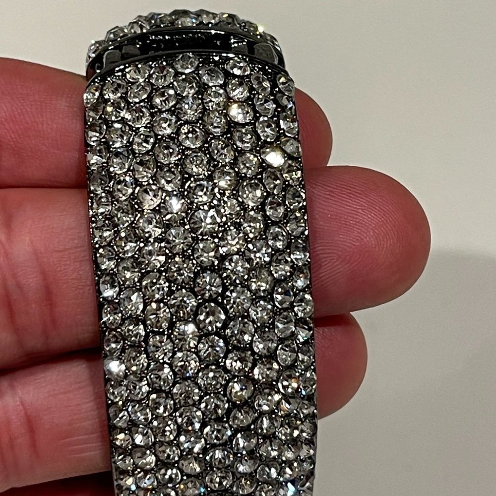 Express Rhinestone Fashion Bracelet -Grey Metallic